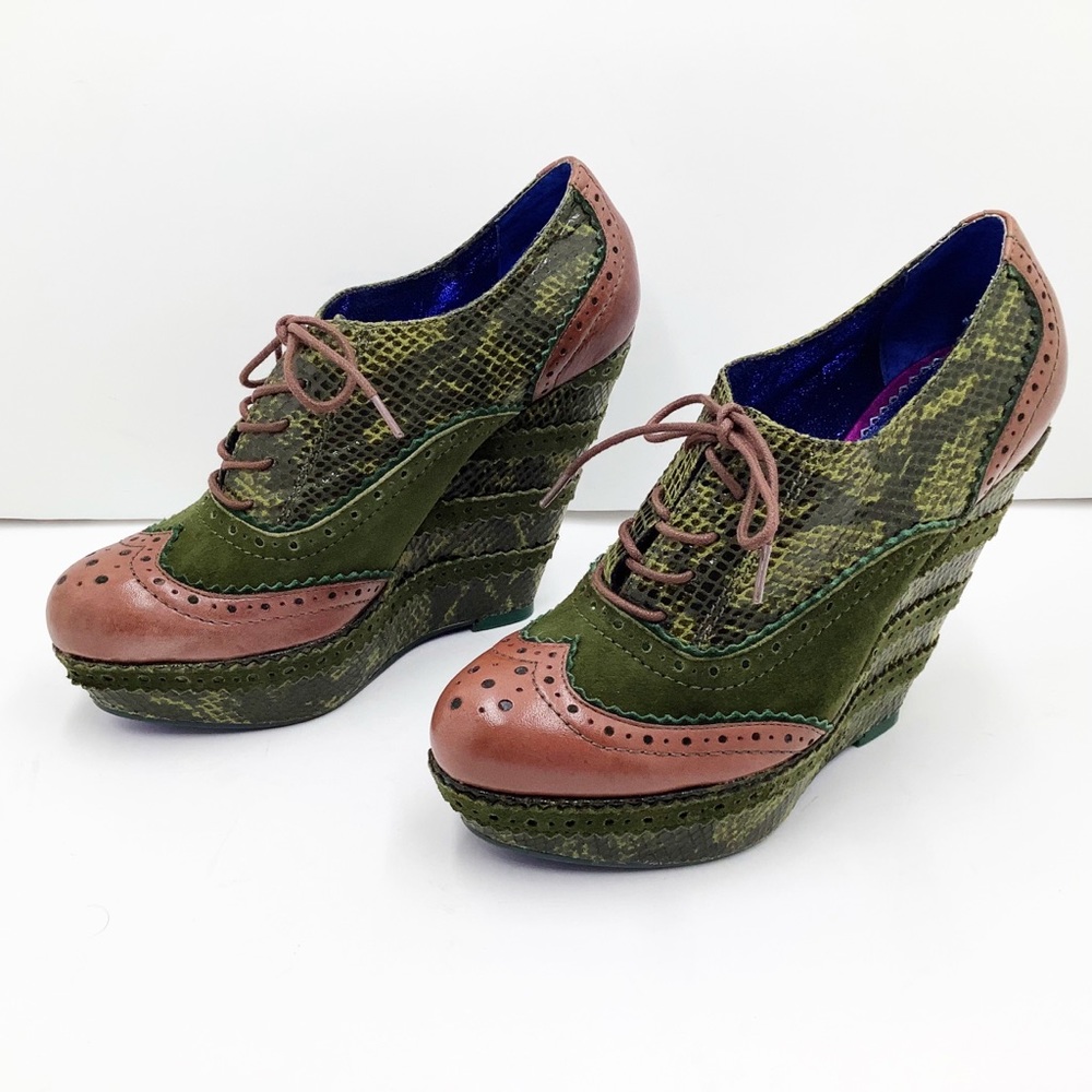 🆕{Poetic Licence} Wild Safari Oxford Wedge - Picture 5 of 16